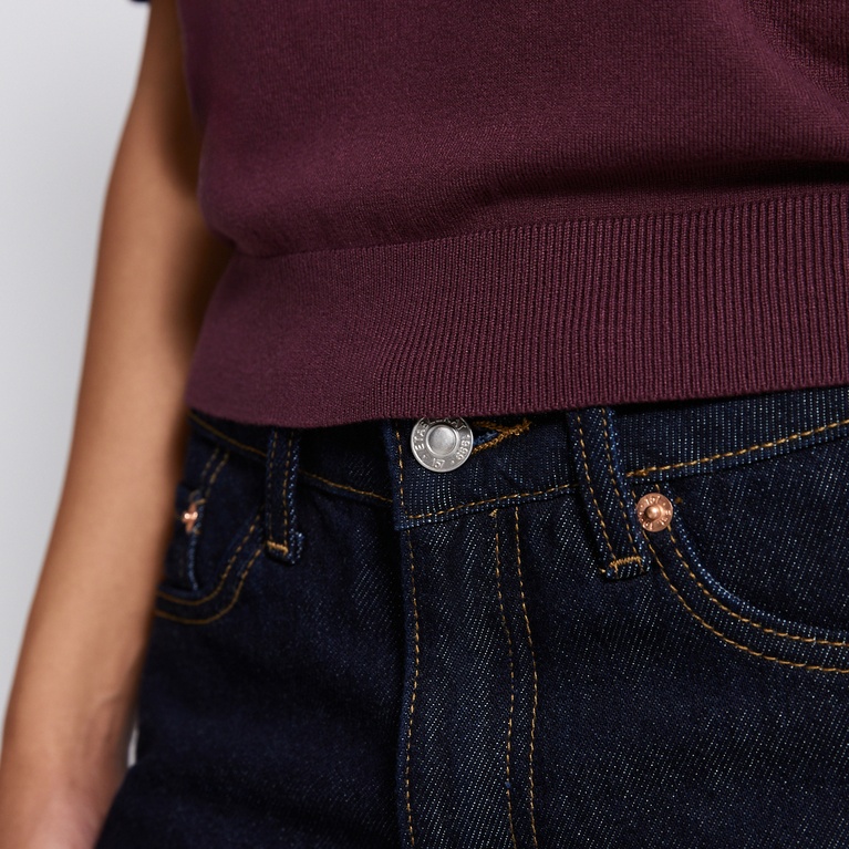 Fine-knit tee "Ada" Plum